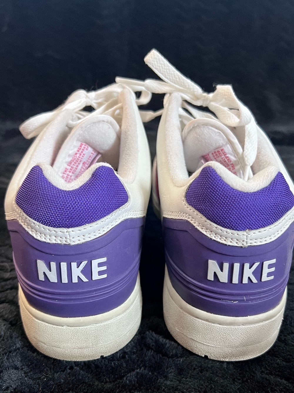 Nike Air Force 2 Sneakers with Red Swoosh and Purple Accents Size 9 - Picture 6 of 9